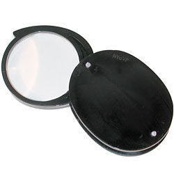 4x folding pocket magnifier with 2 inch round lens
