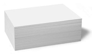 Stack of 8 1/2" x 11" braille paper, sold as individual sheets. 